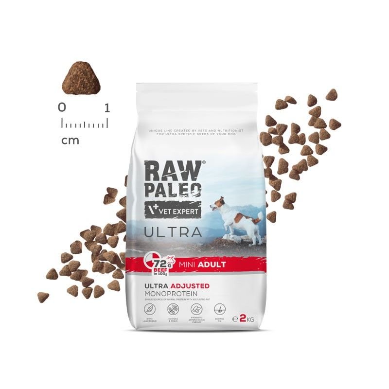 RAW PALEO ULTRA MINI ADULT BEEF - Pet ValleyСуха ХранаPet Valley